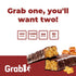 Grab1 High Fiber Protein Bars, 9 Grams Fiber, 10 Grams Protein, Peanut Caramel Flavor (2 Pack - 10 Bars)