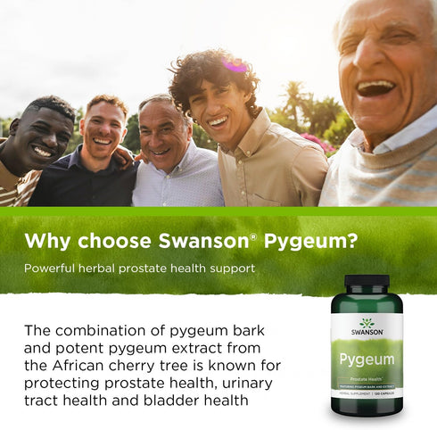 Swanson Pygeum Herbal Supplement - 400mg for Male Prostate Health - 120 Capsules