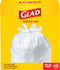 Glad Trash Bags, 13 Gallon Tall Kitchen Quick-Tie Garbage Bags, 68 Count, White, Pack May Vary