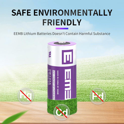 EEMB CR123A 3V Lithium Batteries 4 Pack 1700mAh with High Capacity for Flashlight, Toys, Alarm System