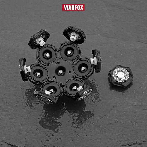 WAHFOX 7D Universal 7 Heads for HeadShaver - Replacement Blades for Electric Razor Shaver, Easy Install