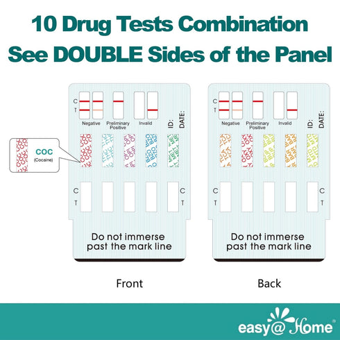 Easy@Home Multi-Drug Screen Test - 5 Pack Urine Drug Tests Kit, Testing BZO/COC/THC/MET/MOR/OXY/BAR/BUP/MTD/TCA,