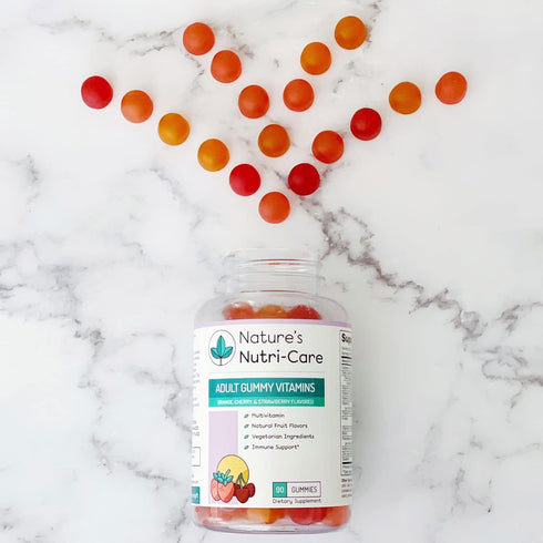 Nature's Nutri-Care Gummy Vitamins - Multivitamins for Women & Men, Natural Vegetarian Gummy, Made in USA