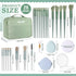 28 Pcs Women Makeup Set Makeup Bag with Makeup Brushes Premium Synthetic Brush and Mirror for Women Travel Reusable Cosmetic(Sage Green)