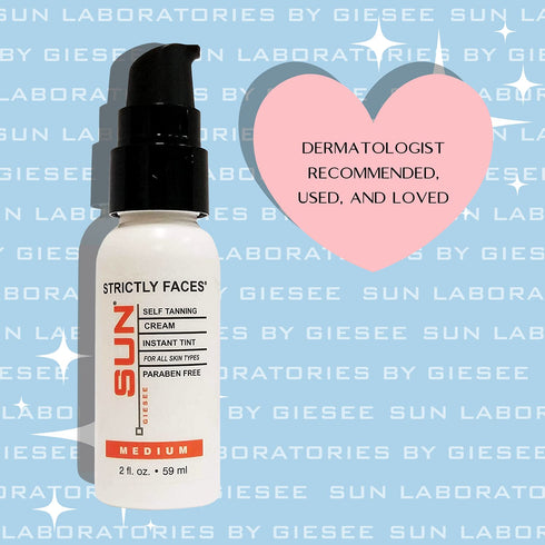 Sun Laboratories By Giesee Face Self Tanner Medium, Facial Self Tanning Lotion