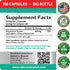 Magnesium Taurate 400mg, 200 Capsules, High Absorption for Sleep, Heart Health, Joint Supplement for Women and Men