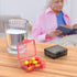 TecQach 4 Small Pill Box pcs,Cute Travel Pill Organizer Case Mini Tiny Clear Plastic Storage Containers Portable