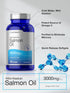 Horbaeach Wild Alaskan Salmon Fish Oil, 180 Softgel Capsules, Gluten Free, High Potency Omega-3 EPA and DHA