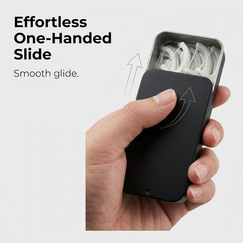 LIGHUFEIC 2Pack 24 Dental Floss Portable Case,Dental Floss Dispenser,Storage Picks Adult Floss in Box,Refillable Glide