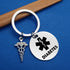 Dabihu Diabetes Keychain, Unisex-Adults Stainless Steel, Modern Style, Silver Medical Alert Tag