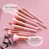 Z'OREYA 15Pcs Makeup Brush Set, Premium Synthetic Kabuki Brushes for Foundation, Concealers, Blush, Eye Shadows (Pink)