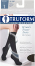 Truform Compression Socks, 15-20 mmHg, Women's Dress Socks, Knee High, Black Rib Knit, X-Large
