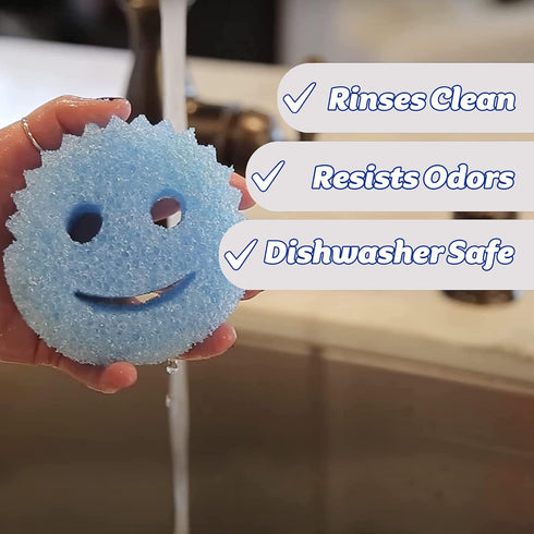 Pack 2 Scrub Daddy Colors Kitchen Sponges, Dish Sponges for Washing Up, Texture Changing Washing Up Sponge, Non Scratch
