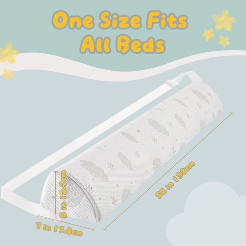Kohentact Bed Rail Bumpers for Toddlers - Foam Guard with Adjustable Safety Straps & Non-Slip Grip, Breathable Air