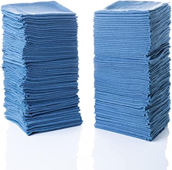 Simpli-Magic Premium Shop Towels 14”x12”, Commercial Grade Blue, 50 Pack