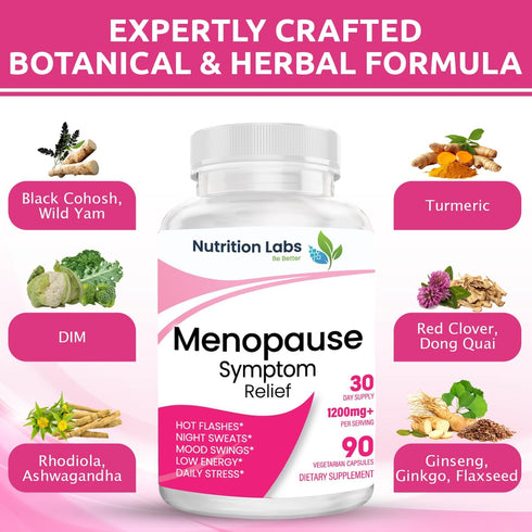 NUTRITION LABS BE BETTER 90 Menopause Symptom Relief and Support Supplement for Women, MAKTrek Technology Clinically