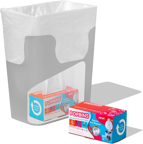 Trash Bags, Small Garbage Bags, 4 Gallon Clear Trash Can Liners for Bathroom, Bedroom, Office & Kitchen