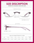3 Pack Rimless Reading Glasses for Women, Blue Light Blocking Readers with Tinted Edge