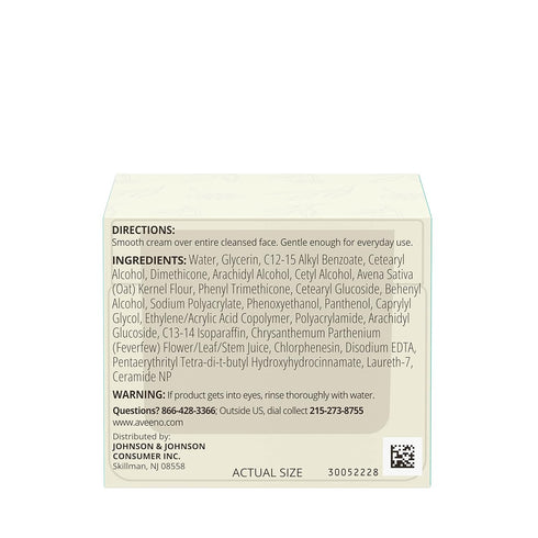 Aveeno Calm + Restore Facial Cream for Redness Relief, Soothing Moisturizer for Sensitive Skin, 1.7 OZ
