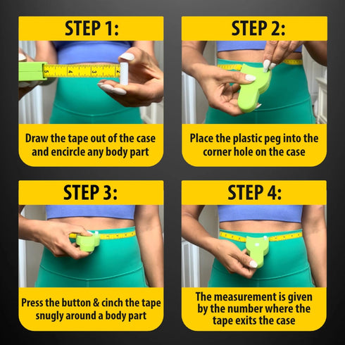 Perfect Body Tape Measure, 80 Inch Automatic Telescopic, Retractable for Body: Waist, Hip, Bust, Arms, White