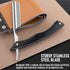 Straight Razor with Strope, Professional Stainless Steel Shaver Razor with Shaving Strop for Grooming