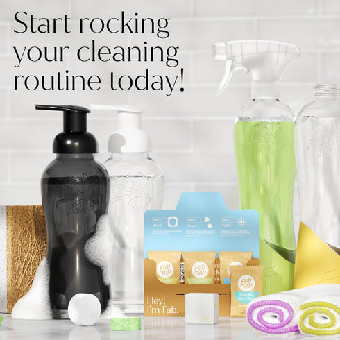 Multi-Purpose & Bathroom Cleaner Starter Kit, Natural Cleaning Products, All-Purpose Cleaner Tablets, Plant-Based, No
