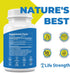 Life Strength Magnesium Potassium Supplements, 90 Capsules for Vascular Health & Leg Cramps
