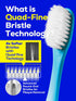 Soft Toothbrush Pack, 10 Count - Advanced Quad-fine Bristles Technology, Tapered Bristles for Sensitive Teeth, Gums &
