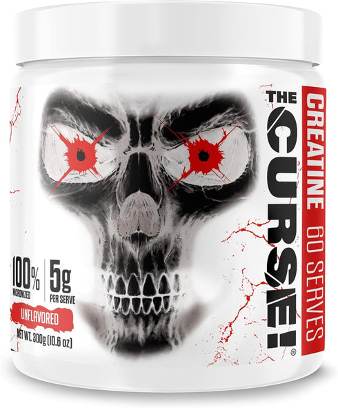 JNX SPORTS The Curse! Creatine Monohydrate Powder, 300g, 60 Servings of Pure Micronized Creatine