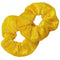 Kenz Laurenz Hair Ties - 2 Velvet Scrunchies for Women Girls, Ponytail Holder Accessories Pack (Yellow)