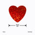 Hemway Ultra Sparkle Glitter - 1/8" Heart Shaped Glitter for Valentines, Nails, Face, Arts, and Crafts - Red - 50g