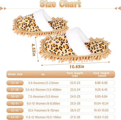 Microfiber Mop Slippers for House Floor Dusting (Women 7-9/Men 5-7) Kitchen Office