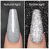 RARJSM Glitter Nail Polish Gel 1PACK 7.5ML Silver Soak Off Nail Polish for Nail Art Design Salon Quality