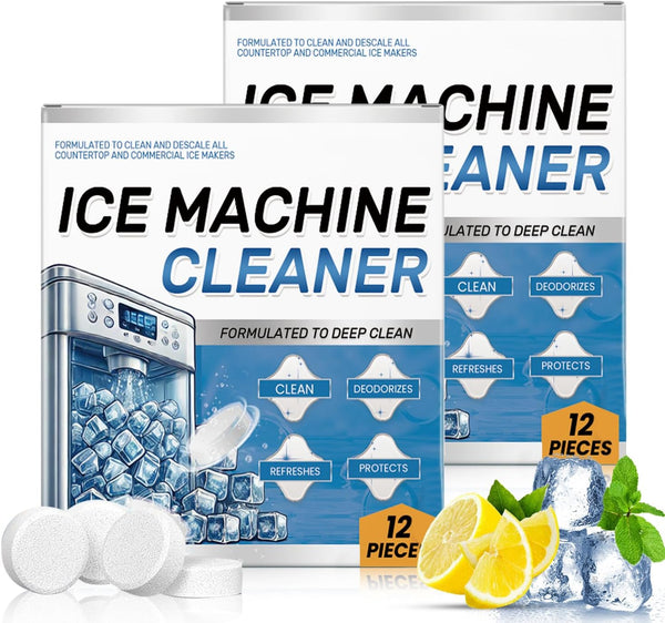 TFSUDI Ice Machine Cleaner Maker Descaler - 24 Clean Tablets for Ice Makers