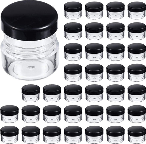 SATINIOR 36 Pieces 0.17 oz Plastic Jars with Lids, Airtight Reusable Acrylic Cosmetic Small Containers for Lotions