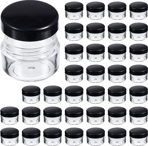 SATINIOR 36 Pieces 0.17 oz Plastic Jars with Lids, Airtight Reusable Acrylic Cosmetic Small Containers for Lotions
