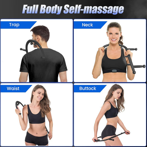 Trigger Point Massager for Back & Neck Pain Relief, Deep Tissue Massage Cane for Muscle Knots, Self Massage Tool