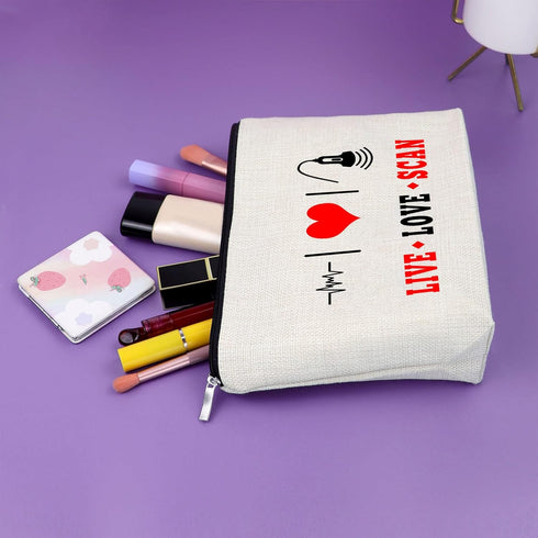 Sonographer Makeup Bag Gifts for Women, Thank You Gift for Friends, Retirement Gift for Her, Travel Pouch