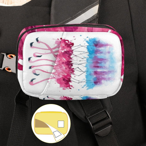 QsirBC 7 Watercolor Flamingo Daily Pill Organizer Travel Medicine Container Holder Bag Weekly Pills Case Box Day