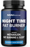 Night Time Fat Burner for Weight Loss Support & Sleep Aid, 60ct, Non-GMO, Vegan