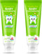 Smddx Fluoride-Free Baby Toothpaste for Ages 2-3 Natural Fruit-Flavored Mild Formula Pea-Sized Amount