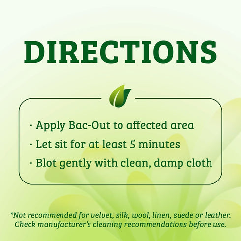 Biokleen Bac-Out Natural Stain Remover 32 Oz - Enzymatic Plant-Based Cleaner for Laundry, Carpets, Diapers, Wine