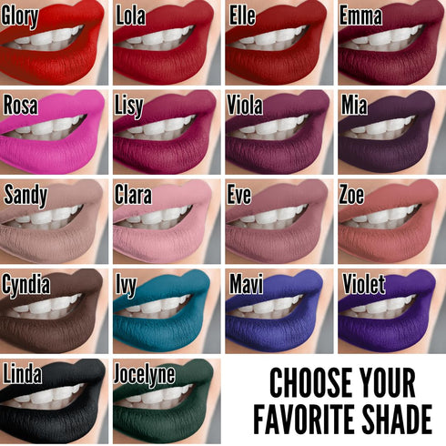 Mynena Army Green Liquid Matte Lipstick, Long-Lasting Waterproof, High Pigment Color Stain