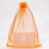 UHANGETH 100 Pcs 6x9 Inch Orange Drawstring Organza Gift Bags, Jewelry Party Wedding Favor Pouches