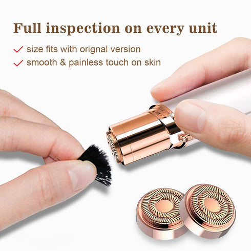 Women's Facial Hair Remover Replacement Heads, Compatible with Flawless Finishing Touch Tool for Gen 1 Single Halo