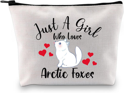 G2TUP Arctic Foxes Gift Makeup Bag - Arctic Foxes Lover Cosmetic Bag, Zipper Travel Bag