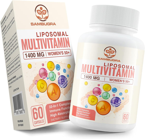 Liposomal Multivitamin for Women 50+, 33 Ingredients, CoQ10, Vitamins C, B, D, E, 60 Capsules