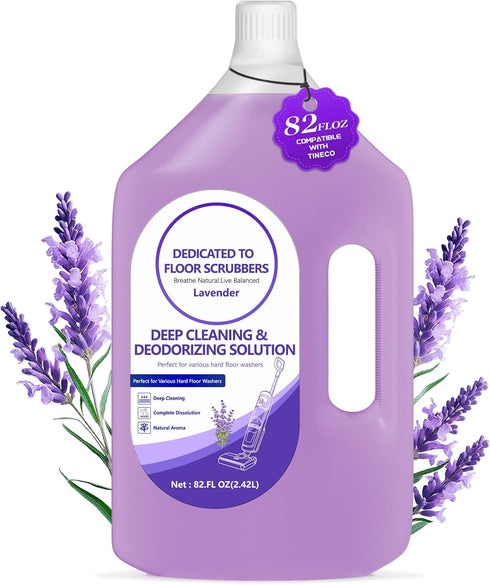 QKLYXEN Floor Cleaning Solution Compatible with Tineco 82 FL OZ Lavender Floor Cleaner