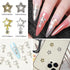 YECIRALA 40 Pcs Star Nail Charms, 3D Gold Silver Rhinestones and Gems for Acrylic Nails DIY Crafts Supplies