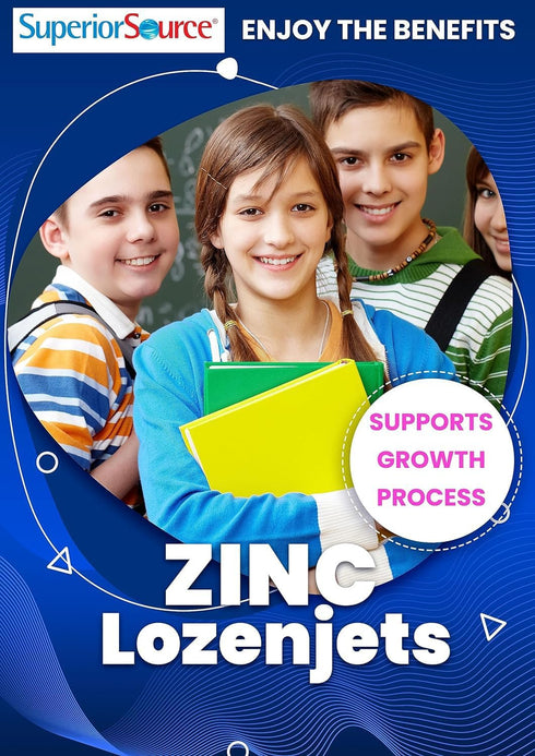 Superior Source Zinc Lozenjets | Zinc (5 mg), Vitamin C (15 mg) | Quick Dissolve MicroLingual Tablets, 60 Count